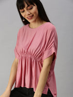 Women's Pink Embellished Tops-AE-10179-Pink