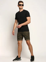 Men Green Camouflage Shorts-ORBIT-17-Olive