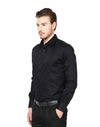 Hangup Men Standard Solid Shirts-BLKFOSH