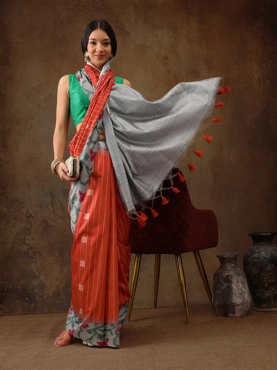 Embellished Grandeur Ensemble Saree-SZ-DGTRISHIV1-ORG-2189