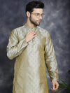 Woven Design Silk Blend Kurta with Pyjama-JOKP-P-5032Pista