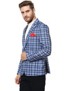 Hangup Men Standard Checkered Men Formalwear-D1CheckBlazer