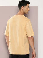 Dillinger Beige Graphic Oversized T-shirt-DLMOV293BGE-S