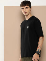 Difference of Opinion Black Graphic Oversized T-Shirt-DOOVR232BLK-S