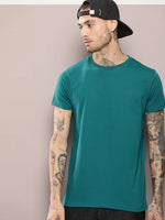 Dillinger Men's Green Plain T-Shirt