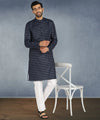 Hangup Men Standard Striped Men's Indian Wear-ST1111265_Navy_Lkurta