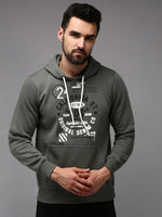 Men Green Solid Sweatshirt-OTSS-27-Olive