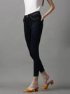 Women's Navy Blue Solid Skinny Fit Denim Jeans-GZ-5169-1-Navyblue