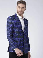 Hangup Men Standard Checkered Men Formalwear-F1_2B_Blazer