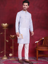 Chikankari Embroidered Kurta with Pyjama.-JOKP-5017Sky