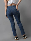 Women's Blue Solid Slim Fit Denim Jeans-GZ-5180-2-Blue