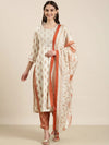 Women Cream Floral Kurta Set-AT-A963-KPD-Cream