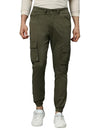 Ribbed Jogger Cargos with 6 pockets-Green