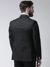 Hangup Men Standard Solid Men Formalwear-6ButtonBlackBlazer