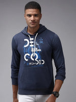 Men Blue Solid Sweatshirt-OTSS-28-Navyblue