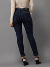 Women's Navy Blue Solid Slim Fit Denim Jeans-GZ-5206-1-Navyblue