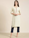 Women Cream Striped Straight Kurta-NJ-3569282-Cream