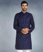 Hangup Men Standard Printed Men's Indian Wear-ST1011285_Navy_Lkurta