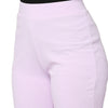 Smarty Pants Women's Polyester Lycra Slit Bell Bottom Lilac Formal Trouser