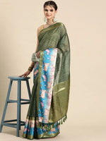 Cultural Diva’s Grace Saree-SZ-DGBARFI1-GN-2034