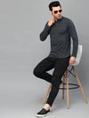 Rigo Striped Henley Neck Full Sleeve T-Shirt-HT07221143-L