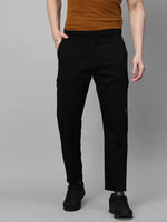 Genips Men's Cotton Stretch Black Bahamas Cargo Fit Solid Cargo