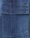 Retro Denim Jeans with 5 pockets-Blue-HBD23-30