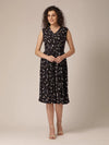 Assymetric Button Dress in Navy