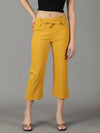 Women's Mustard Solid Trouser-AL-9045-Mustard