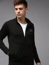 Men Black Solid Sweatshirt-DF-021-Black