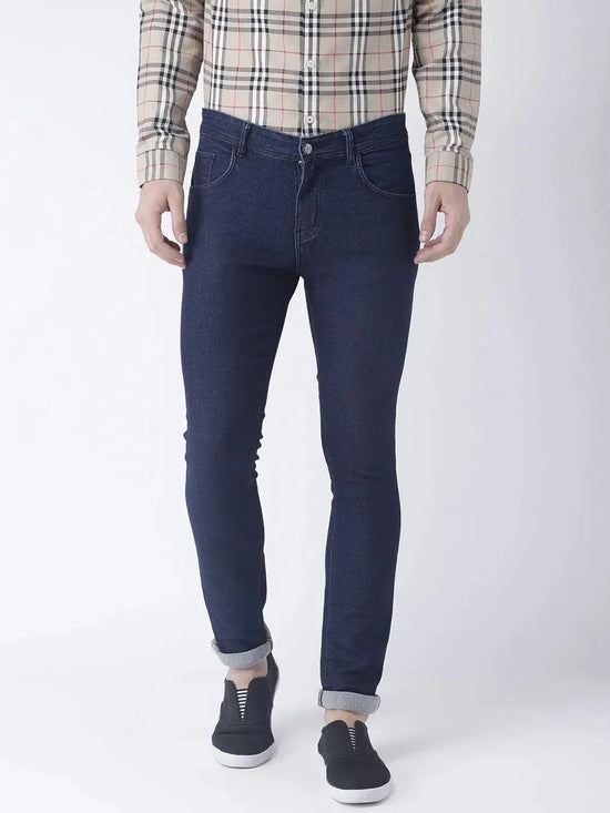 Hangup Men Slim Solid Jeans & Trousers-DarkBlueJeans1