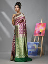 Purple Silk Banarasi Saree With Zari Woven Designs-MA52BSL441050042