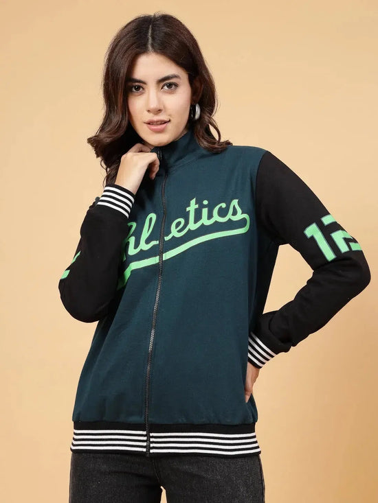 Rigo Women Athletic Puff Printed Varsity Jacket-WSW062-1117-L