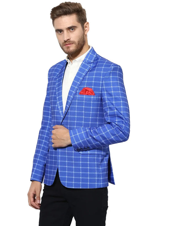 Hangup Men Standard Checkered Men Formalwear-D3CheckBlazer