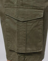 Solid Stretchable Shorts with 6 pockets-Green