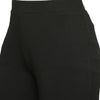 Smarty Pants Women's Polyester Lycra Slit Bell Bottom Black Formal Trouser