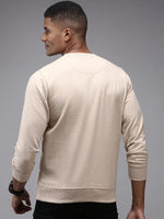 Men Beige Printed Sweatshirt-OTSS-21-Beige