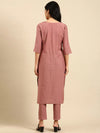 Women's Mauve Embroidered Kurta Set-SKC-884-Mauve