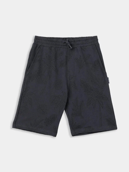 Lil Tomatoes Boys Cotton Looper Bermuda-GBB-S24-1453_CHARCOAL_30