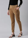 Women Khaki Solid Peg Trouser-LT-MF-23047-Khaki