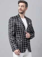 Hangup Men Standard Printed Men Formalwear-D161_2Button_Blazer