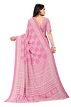 Vimla Women's Pink Crepe Silk Uniform Saree with Blouse-5110_PM