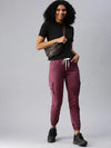 Women's Lavender Solid Jogger Denim Jeans-JO-22045C-Lavender