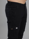 Solid Cargo Pants with 6 pockets-Blue-HC3018-30