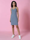 Women Grey Solid Bodycon Dress-AE-515-Grey