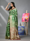 Green Silk Banarasi Saree With Zari Woven Designs-MA52BSL441050049