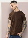 Dillinger Men's Brown Plain T-Shirt-DLCR18160CHO-S