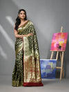 Black Silk Banarasi Saree With Zari Woven Designs-MA52BSL441050012