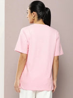 Dillinger Pink Graphic Oversized T-Shirt-WMNCR376PINK-XS