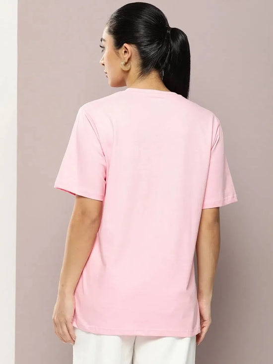 Dillinger Pink Graphic Oversized T-Shirt-WMNCR376PINK-XS